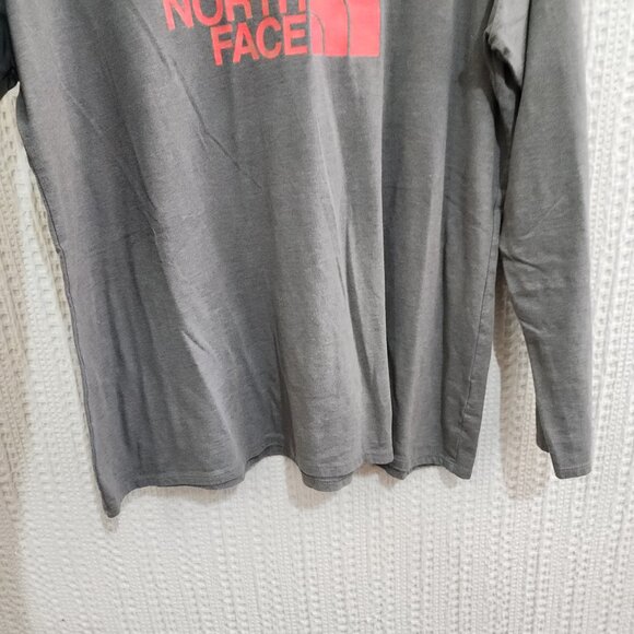 The North Face Women's Plus Size Gray Long Sleeve Logo Shirt Size XXL - Picture 8 of 10